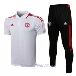 Manchester United Polo De Entrenamiento Hombre 2022/23 Blanca Roja Blanca