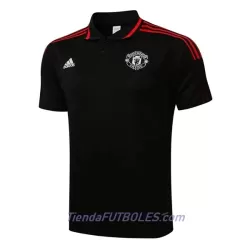 Manchester United Polo De Entrenamiento Hombre 2022/23 Negro Rojo Negro