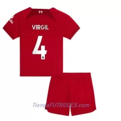 Conjunto Liverpool Virgil 4 Niño Primera 2022/23 Conjunto Liverpool Virgil 4 Niño Primera 2022/23