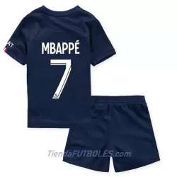 Conjunto Paris Saint-Germain Mbappé 7 Niño Primera 2022/23 Conjunto Paris Saint-Germain Mbappé 7 Niño Primera 2022/23