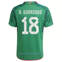 Camiseta México A.Guardado 18 Hombre Primera Mundial 2022 Camiseta México A.Guardado 18 Hombre Primera Mundial 2022