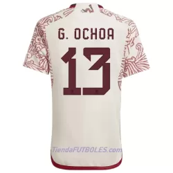 Camiseta México G.Ochoa 13 Hombre Segunda Mundial 2022 Camiseta México G.Ochoa 13 Hombre Segunda Mundial 2022