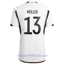 Camiseta Alemania Müller 13 Hombre Primera Mundial 2022 Camiseta Alemania Müller 13 Hombre Primera Mundial 2022