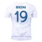 Camiseta Francia Benzema 19 Hombre Segunda Mundial 2022
