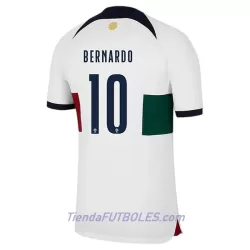 Camiseta Portugal Bernardo 10 Hombre Segunda Mundial 2022 Camiseta Portugal Bernardo 10 Hombre Segunda Mundial 2022