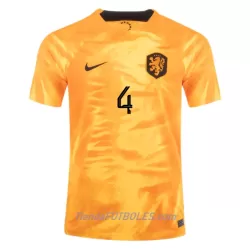 Camiseta Virgil 4 Países Bajos Hombre Primera Mundial 2022 Camiseta Virgil 4 Países Bajos Hombre Primera Mundial 2022