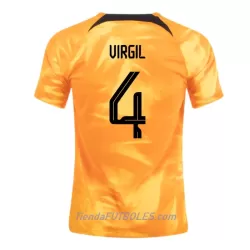 Camiseta Virgil 4 Países Bajos Hombre Primera Mundial 2022