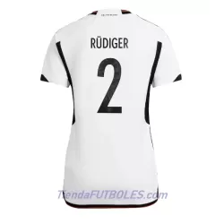 Camiseta Alemania Antonio Rudiger 2 Mujer Primera Mundial 2022 Camiseta Alemania Antonio Rudiger 2 Mujer Primera Mundial 2022