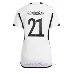 Camiseta Alemania Ilkay Gundogan 21 Mujer Primera Mundial 2022 Camiseta Alemania Ilkay Gundogan 21 Mujer Primera Mundial 2022