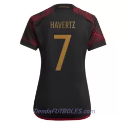 Camiseta Alemania Kai Havertz 7 Mujer Segunda Mundial 2022 Camiseta Alemania Kai Havertz 7 Mujer Segunda Mundial 2022
