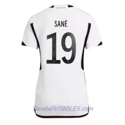 Camiseta Alemania Leroy Sané 19 Mujer Primera Mundial 2022 Camiseta Alemania Leroy Sané 19 Mujer Primera Mundial 2022