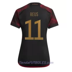 Camiseta Alemania Marco Reus 11 Mujer Segunda Mundial 2022 Camiseta Alemania Marco Reus 11 Mujer Segunda Mundial 2022
