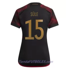 Camiseta Alemania Niklas Sule 15 Mujer Segunda Mundial 2022 Camiseta Alemania Niklas Sule 15 Mujer Segunda Mundial 2022