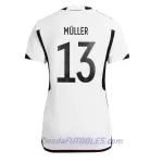 Camiseta Alemania Thomas Müller 13 Mujer Primera Mundial 2022