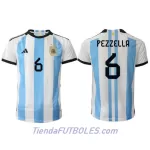 Camiseta Argentina German Pezzella 6 Hombre Primera Mundial 2022