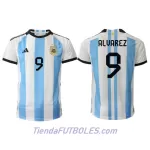 Camiseta Argentina Julian Alvarez 9 Hombre Primera Mundial 2022