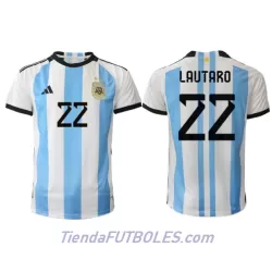 Camiseta Argentina Lautaro Martinez 22 Hombre Primera Mundial 2022 Camiseta Argentina Lautaro Martinez 22 Hombre Primera Mundial 2022