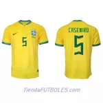 Camiseta Brasil Casemiro 5 Hombre Primera Mundial 2022