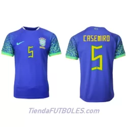 Camiseta Brasil Casemiro 5 Hombre Segunda Mundial 2022 Camiseta Brasil Casemiro 5 Hombre Segunda Mundial 2022