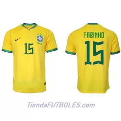 Camiseta Brasil Fabinho 15 Hombre Primera Mundial 2022 Camiseta Brasil Fabinho 15 Hombre Primera Mundial 2022