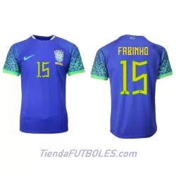 Camiseta Brasil Fabinho 15 Hombre Segunda Mundial 2022 Camiseta Brasil Fabinho 15 Hombre Segunda Mundial 2022