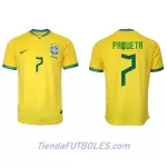 Camiseta Brasil Lucas Paqueta 7 Hombre Primera Mundial 2022