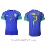 Camiseta Brasil Lucas Paqueta 7 Hombre Segunda Mundial 2022