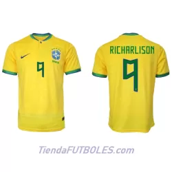 Camiseta Brasil Richarlison 9 Hombre Primera Mundial 2022 Camiseta Brasil Richarlison 9 Hombre Primera Mundial 2022
