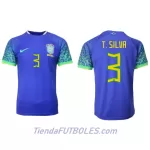 Camiseta Brasil Thiago Silva 3 Hombre Segunda Mundial 2022