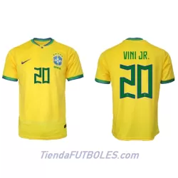 Camiseta Brasil Vini JR 20 Hombre Primera Mundial 2022 Camiseta Brasil Vini JR 20 Hombre Primera Mundial 2022