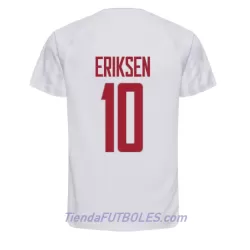 Camiseta Dinamarca Christian Eriksen 10 Hombre Segunda Mundial 2022