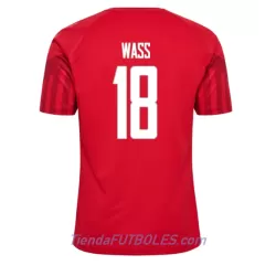 Camiseta Dinamarca Daniel Wass 18 Hombre Primera Mundial 2022