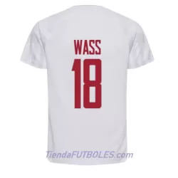 Camiseta Dinamarca Daniel Wass 18 Hombre Segunda Mundial 2022