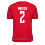 Camiseta Dinamarca Joachim Andersen 2 Hombre Primera Mundial 2022