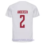 Camiseta Dinamarca Joachim Andersen 2 Hombre Segunda Mundial 2022