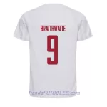 Camiseta Dinamarca Martin Braithwaite 9 Hombre Segunda Mundial 2022