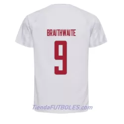 Camiseta Dinamarca Martin Braithwaite 9 Hombre Segunda Mundial 2022