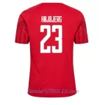 Camiseta Dinamarca Pierre-Emile Hojbjerg 23 Hombre Primera Mundial 2022