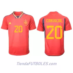 Camiseta España Daniel Carvajal 20 Hombre Primera Mundial 2022