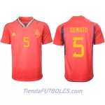 Camiseta España Sergio Busquets 5 Hombre Primera Mundial 2022