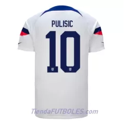Camiseta Estados Unidos Christian Pulisic 10 Hombre Primera Mundial 2022 Camiseta Estados Unidos Christian Pulisic 10 Hombre Primera Mundial 2022