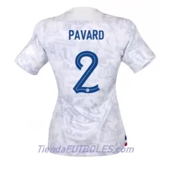 Camiseta Francia Benjamin Pavard 2 Mujer Segunda Mundial 2022 Camiseta Francia Benjamin Pavard 2 Mujer Segunda Mundial 2022