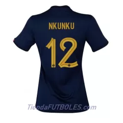 Camiseta Francia Christopher Nkunku 12 Mujer Primera Mundial 2022 Camiseta Francia Christopher Nkunku 12 Mujer Primera Mundial 2022