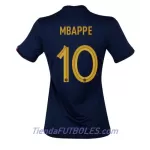 Camiseta Francia Kylian Mbappé 10 Mujer Primera Mundial 2022