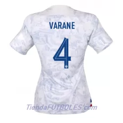 Camiseta Francia Raphael Varane 4 Mujer Segunda Mundial 2022 Camiseta Francia Raphael Varane 4 Mujer Segunda Mundial 2022
