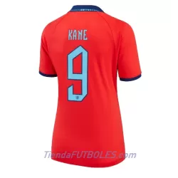Camiseta Inglaterra Harry Kane 9 Mujer Segunda Mundial 2022 Camiseta Inglaterra Harry Kane 9 Mujer Segunda Mundial 2022