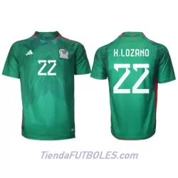 Camiseta México Hirving Lozano 22 Hombre Primera Mundial 2022 Camiseta México Hirving Lozano 22 Hombre Primera Mundial 2022