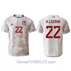 Camiseta México Hirving Lozano 22 Hombre Segunda Mundial 2022 Camiseta México Hirving Lozano 22 Hombre Segunda Mundial 2022