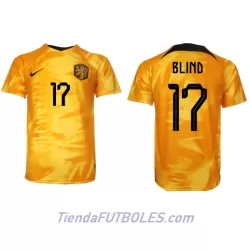 Camiseta Países Bajos Daley Blind 17 Hombre Primera Mundial 2022 Camiseta Países Bajos Daley Blind 17 Hombre Primera Mundial 2022