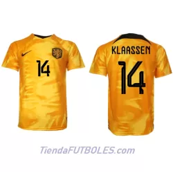 Camiseta Países Bajos Davy Klaassen 14 Hombre Primera Mundial 2022 Camiseta Países Bajos Davy Klaassen 14 Hombre Primera Mundial 2022